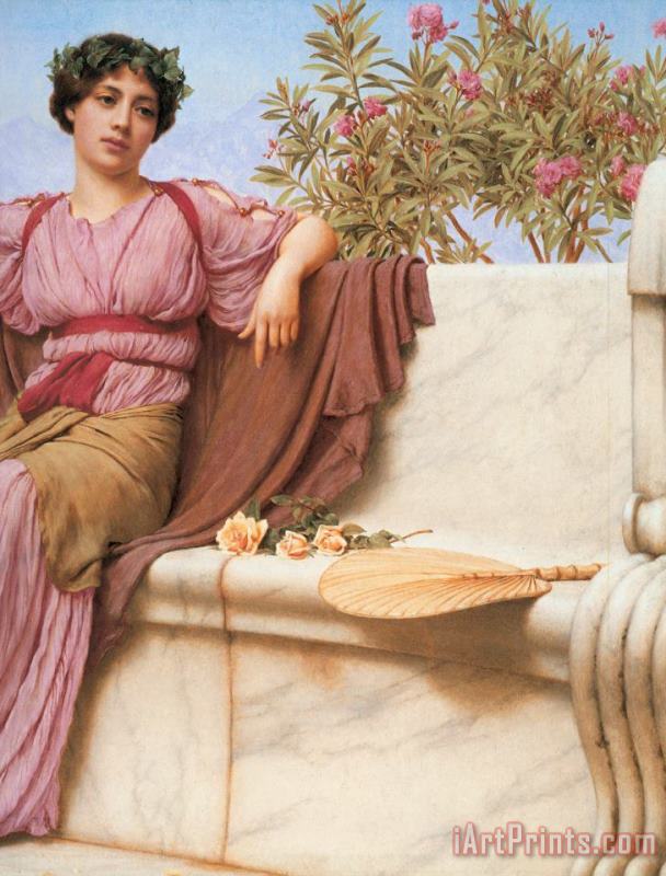 Tranquillity [detail Right] painting - John William Godward Tranquillity [detail Right] Art Print